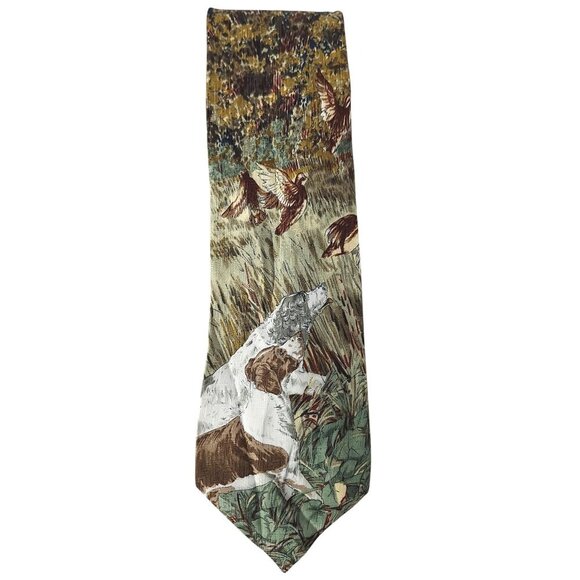 Pheasant Bird Hunting Dogs Hunter Novelty Necktie - Picture 4 of 6